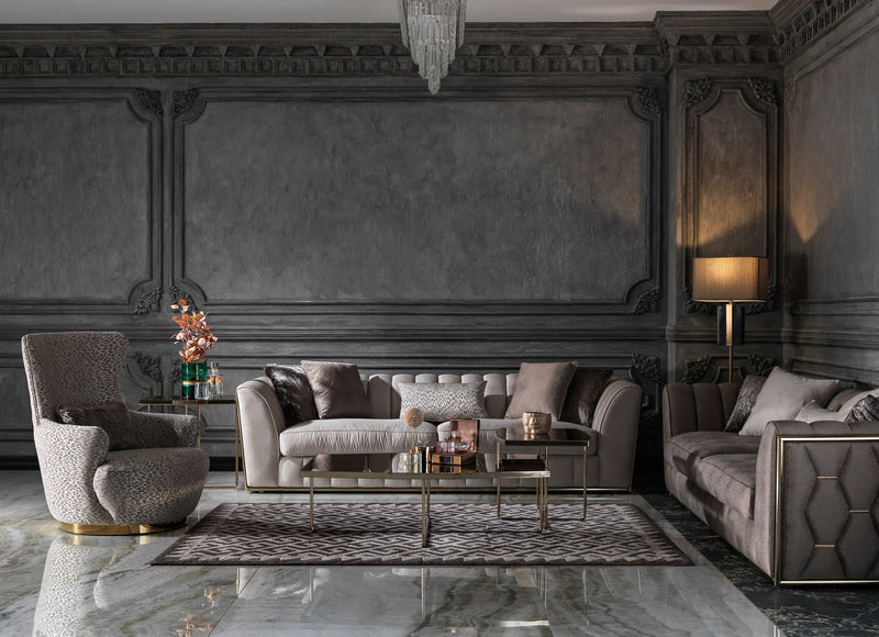 Prag 101" Wide Tuxedo Arm Sofa - Gate FurnitureSofas