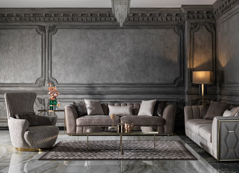 Prag 101" Wide Tuxedo Arm Sofa - Gate FurnitureSofas