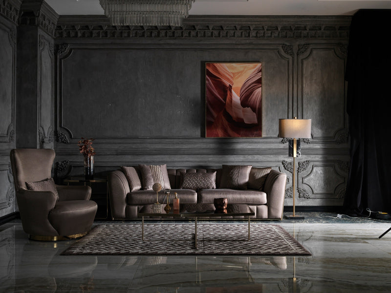 Prag 101" Wide Tuxedo Arm Sofa - Gate FurnitureSofas