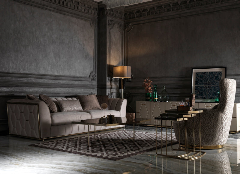 Prag 101" Wide Tuxedo Arm Sofa - Gate FurnitureSofas