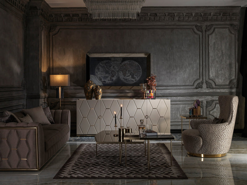 Prag 101" Wide Tuxedo Arm Sofa - Gate FurnitureSofas