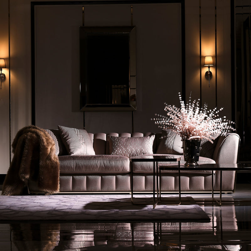 Prag 101" Wide Tuxedo Arm Sofa - Gate FurnitureSofas