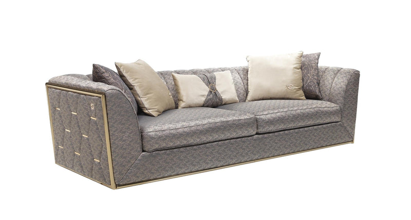 Prag 101" Wide Tuxedo Arm Sofa - Gate FurnitureSofas