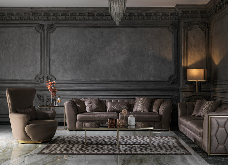 Prag 101" Wide Tuxedo Arm Sofa - Gate FurnitureSofas