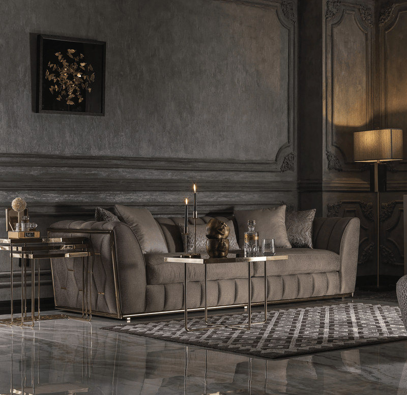 Prag 101" Wide Tuxedo Arm Sofa - Gate FurnitureSofas