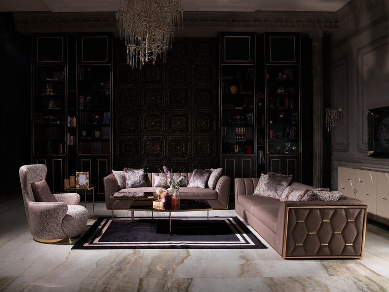 Prag 101" Wide Tuxedo Arm Sofa - Gate FurnitureSofas