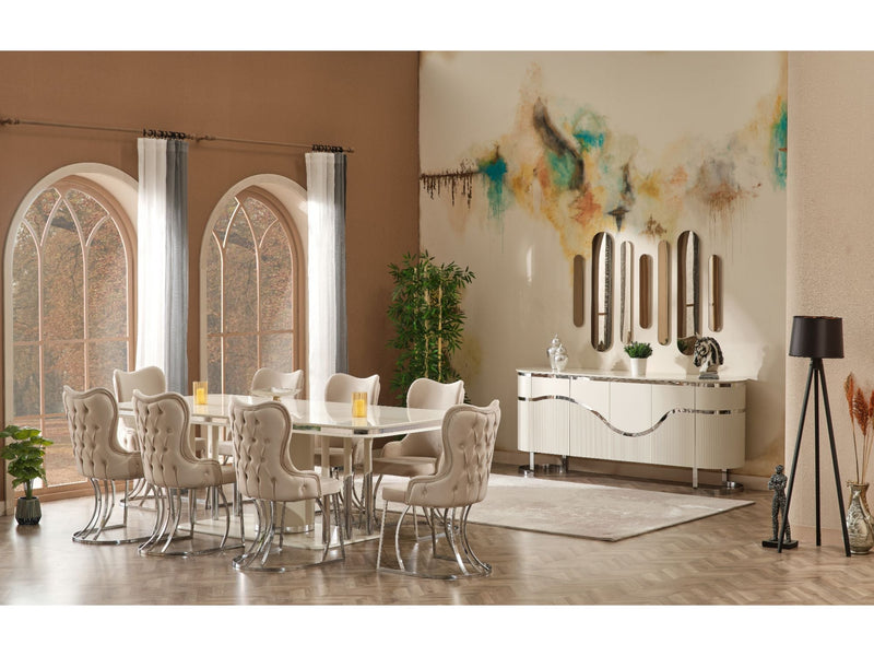 Prag Diningroom (Dining Chair & Dining Table) - For 6 People - 115-PRA-SET-6