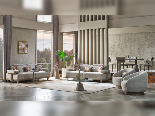 Prag Max 3-pieces (Sofa & Loveseat & Chair) Livingroom in Beige - 200-MAX-PRA-PRAG01-321