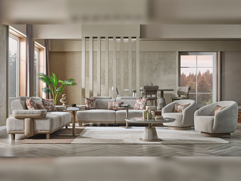 Prag Max 3-pieces (Sofa & Loveseat & Chair) Livingroom in Beige - 200-MAX-PRA-PRAG01-321
