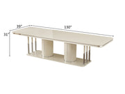 Pragka 130" Wide 12 Person Dining Table - Gate FurnitureDining Tables