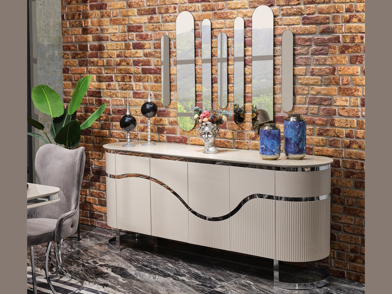 Pragka 6 Person Dining Room Set - Gate FurnitureDining Room Sets