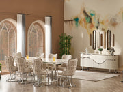 Pragka 8 Person Dining Room Set - Gate FurnitureDining Room Sets