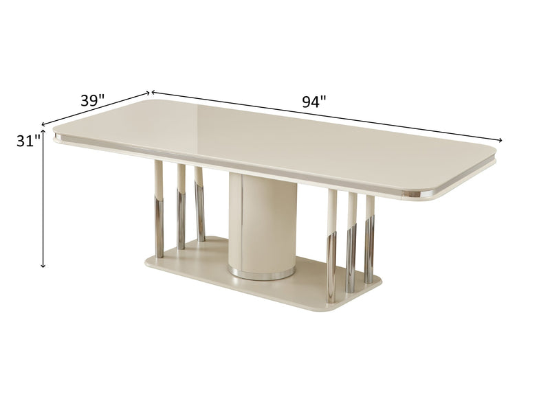 Pragka 94" Wide 8 Person Dining Table - Gate FurnitureDining Tables