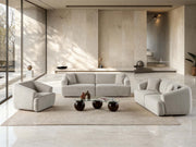 Pralin 4-pieces (2 Sofa & 2 Chair) Livingroom in Cream - 200-ZEN-PRA-CRE-3311