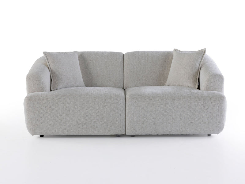 Pralin 4-pieces (2 Sofa & 2 Chair) Livingroom in Cream - 200-ZEN-PRA-CRE-3311