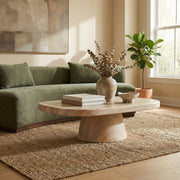 Prato Concrete Indoor/Outdoor Coffee Table in Travertine - 99070Travertine-CT