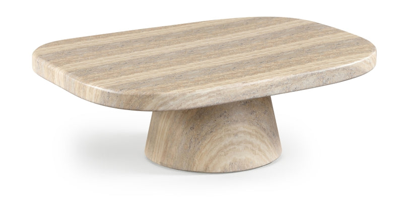 Prato Concrete Indoor/Outdoor Coffee Table in Travertine - 99070Travertine-CT