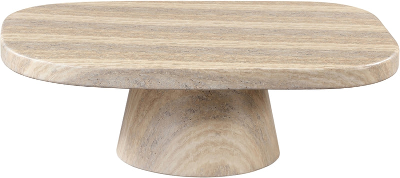 Prato Concrete Indoor/Outdoor Coffee Table in Travertine - 99070Travertine-CT