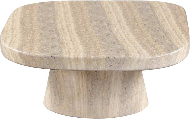 Prato Concrete Indoor/Outdoor Coffee Table in Travertine - 99070Travertine-CT