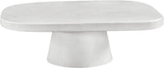 Prato Concrete Indoor/Outdoor Coffee Table in White - 99070White-CT
