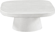 Prato Concrete Indoor/Outdoor Coffee Table in White - 99070White-CT