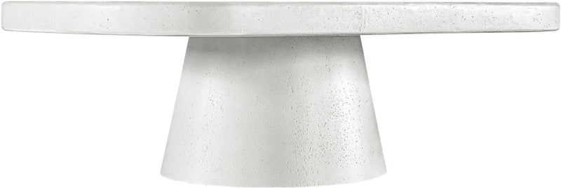 Prato Concrete Indoor/Outdoor Coffee Table in White - 99070White-CT