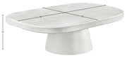 Prato Concrete Indoor/Outdoor Coffee Table in White - 99070White-CT