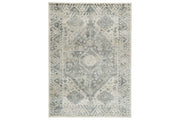 Precia Gray/Cream 5'3" x 7'3" Rug - Gate FurnitureRugs
