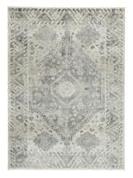 Precia Gray/Cream 5'3" x 7'3" Rug - Gate FurnitureRugs