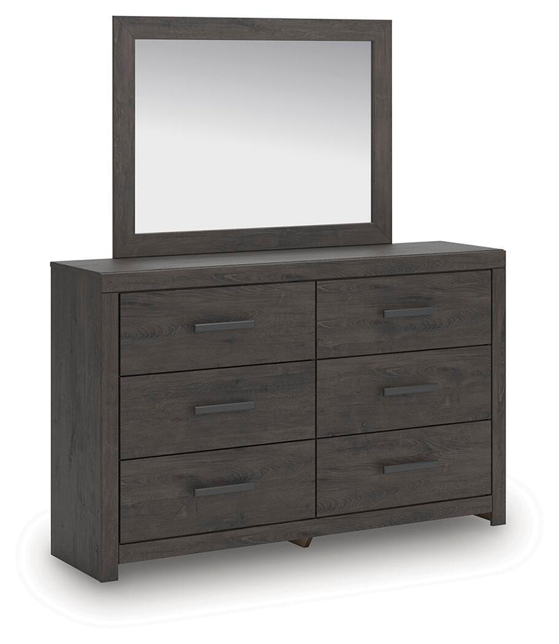 Prendonea Charcoal Dresser and Mirror - B3789B1