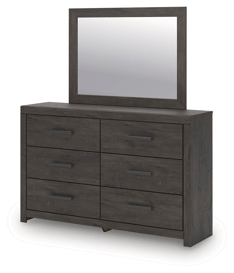 Prendonea Charcoal Dresser and Mirror - B3789B1