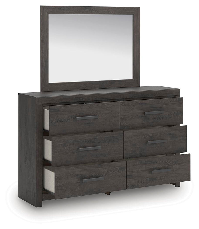 Prendonea Charcoal Dresser and Mirror - B3789B1