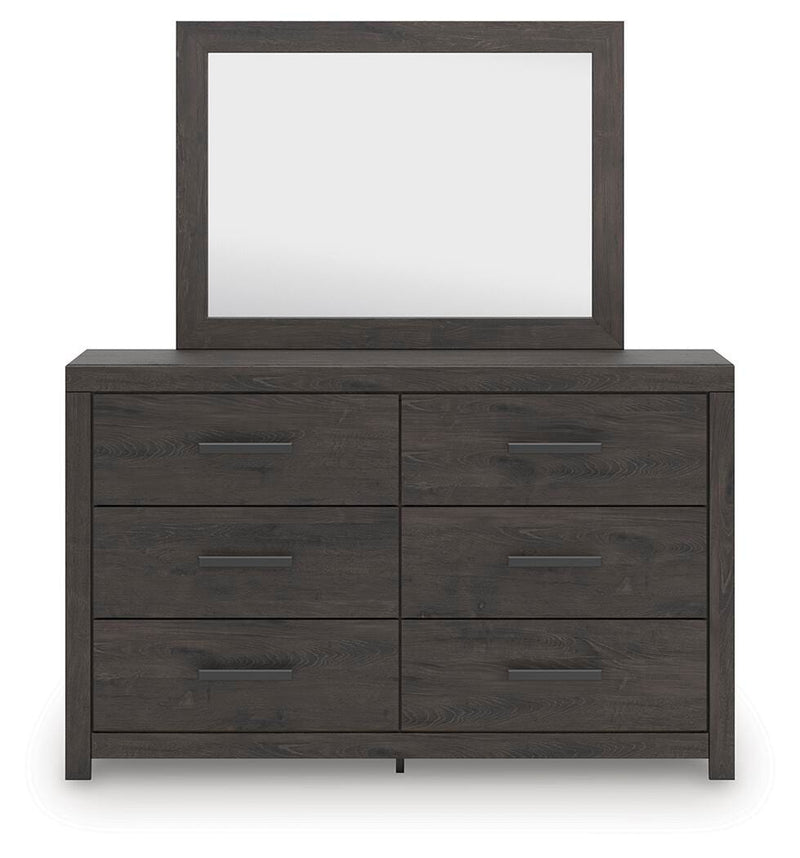 Prendonea Charcoal Dresser and Mirror - B3789B1