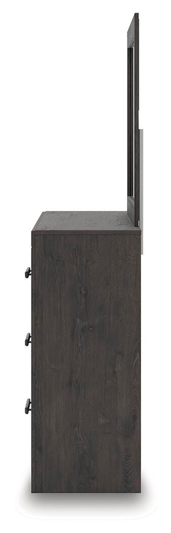 Prendonea Charcoal Dresser and Mirror - B3789B1