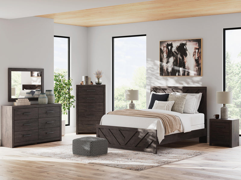 Prendonea Charcoal Dresser and Mirror - B3789B1
