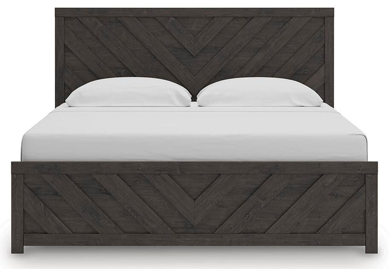 Prendonea King Panel Bed and 2 Nightstands - B3789B14