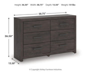 Prendonea King Panel Bed, Dresser and 2 Nightstands - B3789B13