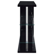 Prescott Rectangular Home Wine Table Black High Gloss - 100165