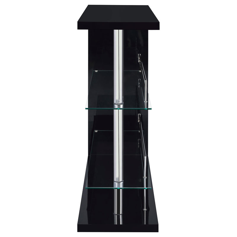 Prescott Rectangular Home Wine Table Black High Gloss - 100165