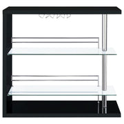 Prescott Rectangular Home Wine Table Black High Gloss - 100165