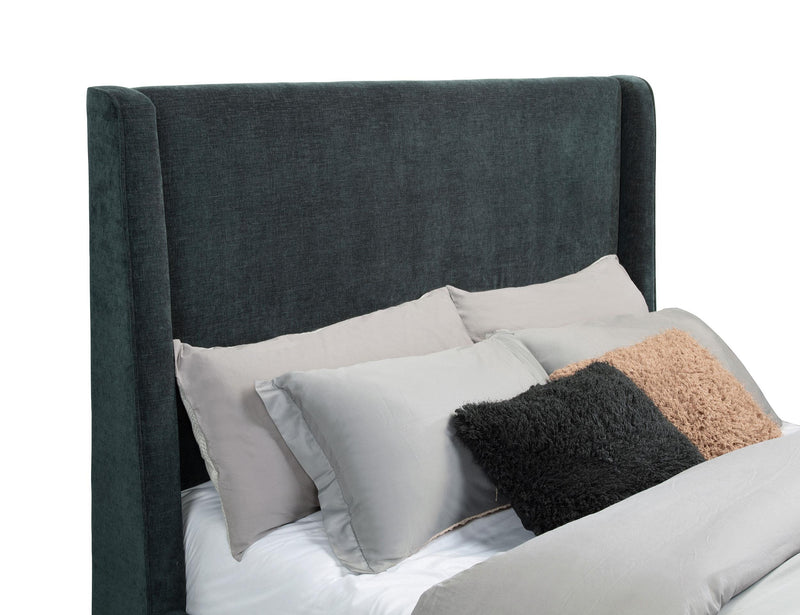 Preston Upholstered California King Audio Flame Visualizer Bed Dark Blue - 305821KW