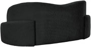 Principessa 68" Boucle Fabric Upholstered Loveseat in Black - 108Black-L