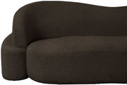 Principessa 68" Boucle Fabric Upholstered Loveseat in Brown - 108Brown-L
