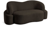 Principessa 68" Boucle Fabric Upholstered Loveseat in Brown - 108Brown-L
