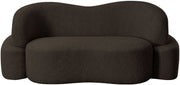 Principessa 68" Boucle Fabric Upholstered Loveseat in Brown - 108Brown-L