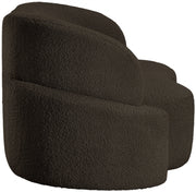 Principessa 68" Boucle Fabric Upholstered Loveseat in Brown - 108Brown-L