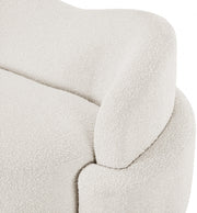 Principessa 68" Boucle Fabric Upholstered Loveseat in Cream - 108Cream-L