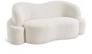 Principessa 68" Boucle Fabric Upholstered Loveseat in Cream - 108Cream-L