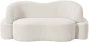 Principessa 68" Boucle Fabric Upholstered Loveseat in Cream - 108Cream-L