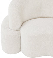 Principessa 68" Boucle Fabric Upholstered Loveseat in Cream - 108Cream-L